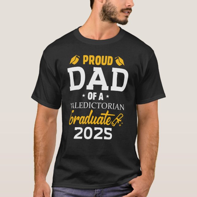 T-shirt Papa D'Une Famille Valedictorian Graduate 2025 (Devant)
