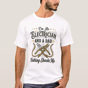 T-shirt Papa électricien rien ne me choque chemise vintage