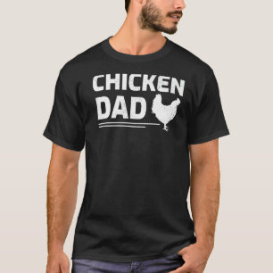 T-shirt Papa éleveur de poulets de style rétro pour hommes