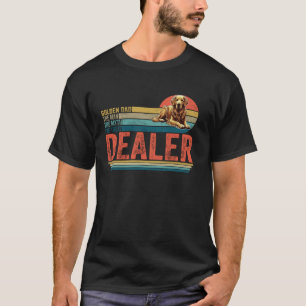 T-SHIRT PAPA EN OR DRÔLE RÉTRO CHIEN GOLDEN RETRIEVER CHIO