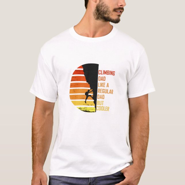 T-shirt Papa escalade rock (Devant)
