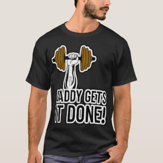 T-shirt Papa Est Fini ! Exercice de gym Body Builder