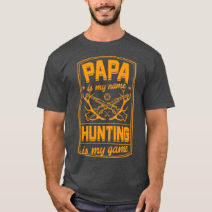 T-shirt Papa Est Mon Nom Chasse Est Mon Jeu Meilleur Canar