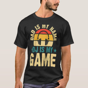 T-shirt Papa Est Mon Nom DJ Est Mon Jeu Raglan