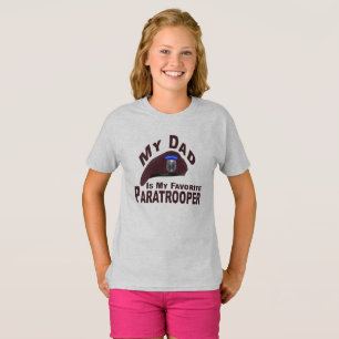 T-shirt Papa est mon parachutiste préféré de la 82e divisi