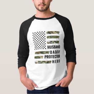 T-shirt Papa est mon protecteur Noir ( Fête des pères Cade