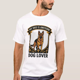 T-shirt Papa est un amoureux de chien génial Pattes de ber