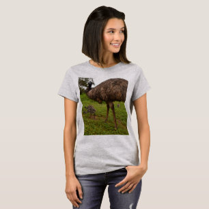 T-shirt Papa Et Bébé Emus Se Promènent,