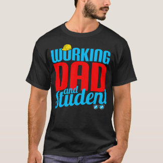 T-shirt Papa Et Étudiant Travaillant