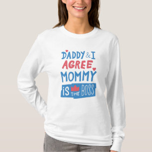 T-shirt Papa et I agree Maman est le patron