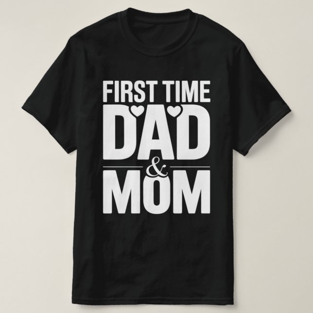 T-shirt papa et maman pour la première fois (Design devant)