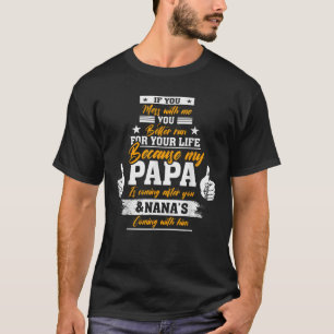 T-shirt Papa Et Nana Si Tu M'As Mis Au Point, Tu As Mess A