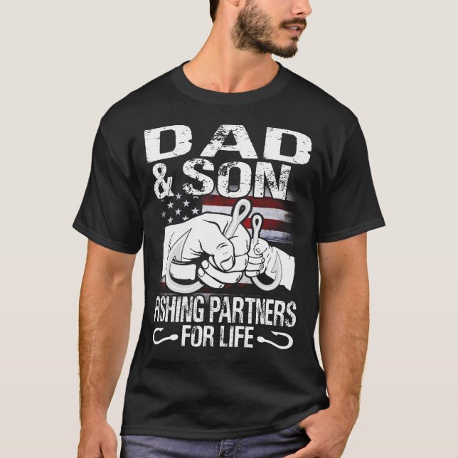 T-shirt papa et Son Matching Shirts Partenaires de pêche p (Devant)