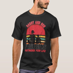 T-shirt Papa Et Son Partenaires De Pêche Pour La Vie Joyeu