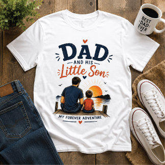 T-shirt « Papa et son petit fils pour toujours en