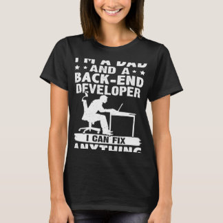 T-shirt Papa Et Un Développeur De Retour Je Peux Réparer T
