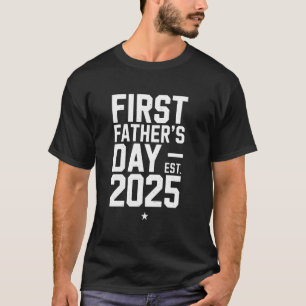 T-shirt Papa Établi 2025 Première Fête des Pères Nouveau P