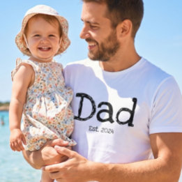T-shirt Papa Établit Gras Noir Blanc