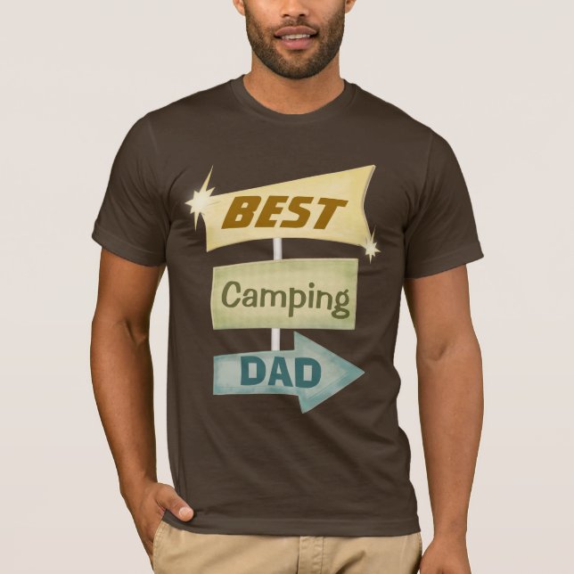 T-shirt Papa fait sur commande OU autre de camping (Devant)