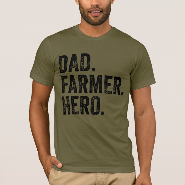 T-shirt Papa Fermier Héros Fête des pères Agriculture (Devant)