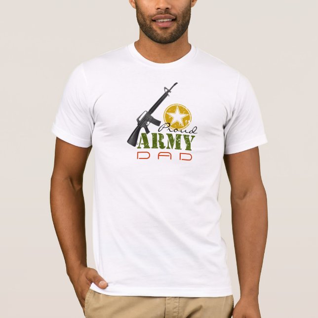 T-shirt Papa fier d'armée (Devant)