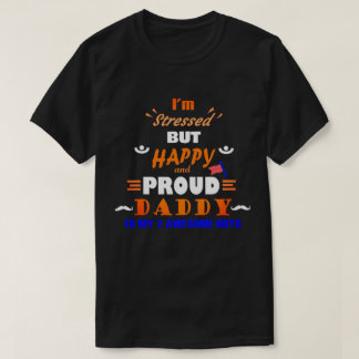 T-shirt Papa fier de 2 garçons 
