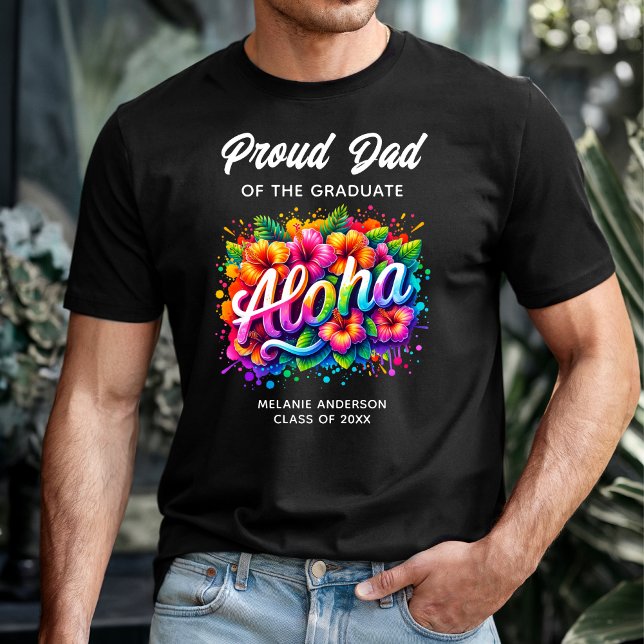 T-shirt "Papa fier du diplômé" Graduation Aloha (Créateur téléchargé)