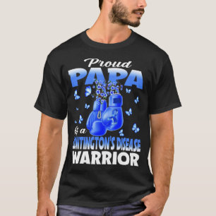 T-shirt Papa fier d'un guerrier de la maladie de Huntingto