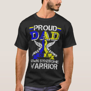 T-shirt Papa Fier D'un Guerrier Syndrome De Down Costume R