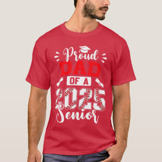 T-shirt Papa fier d'un senior 2025 Baseball Promotion 2025