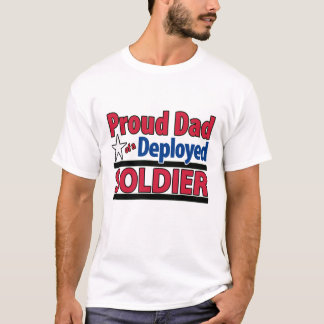 T-shirt Papa fier fait sur commande d'un soldat déployé
