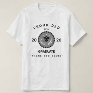 T-shirt Papa Fier Remerciements à Jésus pour la remise des