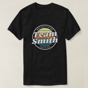 T-shirt Papa Fier Rétro Équipe Nom de Famille Promotion 20