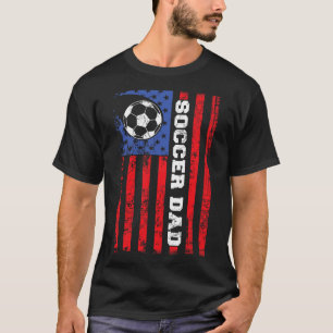 T-shirt Papa footballeur Drapeau américain Fathers All Ame