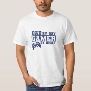 T-shirt Papa gamer. papa par gamer de jour par nuit