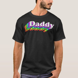 T-shirt Papa, Gay Daddy Bear, Retro Lgbt Rainbow, Lgbtq P