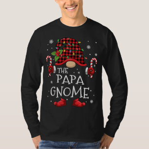 T-shirt Papa Gnome Buffalo Plaid Christmas Tree Family Xma