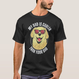 T-shirt Papa Golden Retriever Mon Papa Est Plus Cool Golde