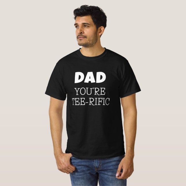 T-shirt Papa Golf Pun Vous êtes Tee-Rific Black (Devant entier)
