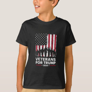 T-shirt Papa Grand-Père Anciens Combattants Pour Trump 202