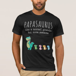 T-shirt papa grand-père Dinosaur personnalisé, per