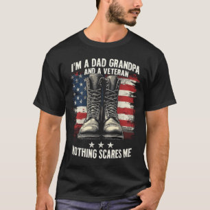 T-shirt Papa grand-père Vétérinaire Fête des pères patriot