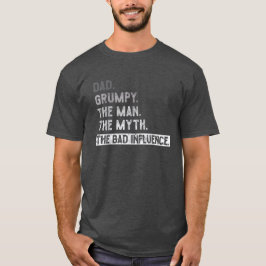 T-shirt Papa Grandad L'Homme Le Mythe La Mauvaise Influenc