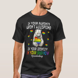 T-shirt Papa Gratuit Encarts Fier Papa Bear Lgbt Gay pride