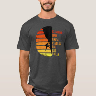 T-shirt Papa grimpeur sports grimpeur d'escalade montagne 