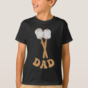 T-shirt Papa guimauve joyeux campeur 1er anniversaire camp