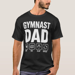 T-shirt Papa Gymnaste Cadeau Drôle de Fête des Pères Gymna