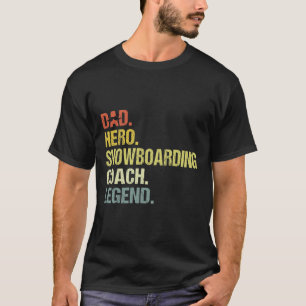 T-shirt Papa Hero Entraîneur de snowboard Funky Snowboard