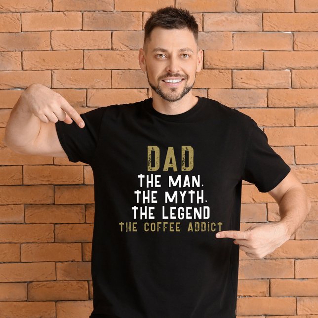 T-shirt Papa Homme Mythe Légende Café Addict Drôle (Créateur téléchargé)