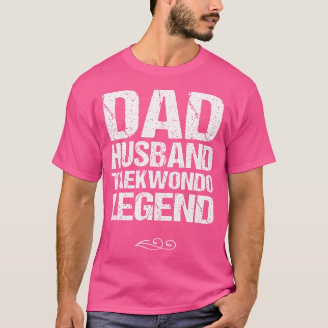 T-shirt Papa Husband Taekwondo Légende Arts Martiaux (Devant)